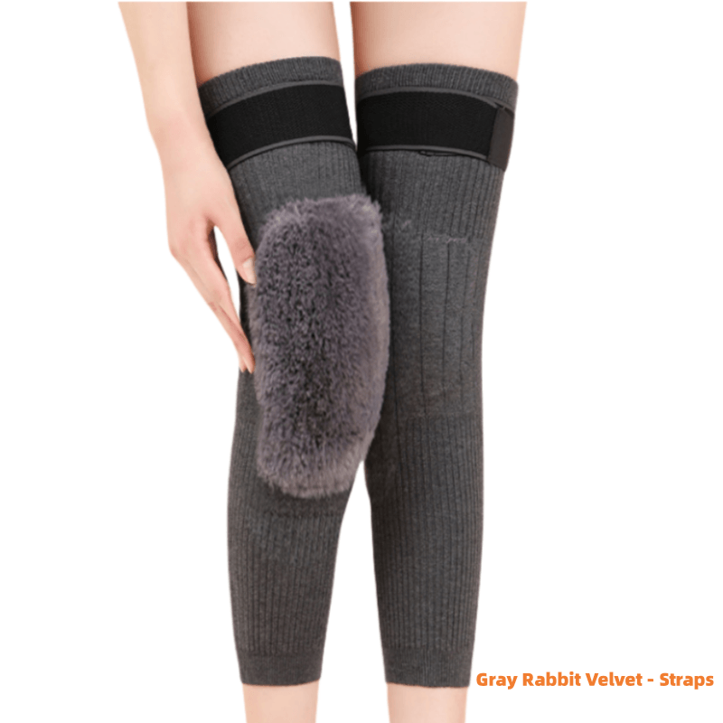 2-Piece Cashmere Knee Pads: Strap-On Warmth for Men & Women