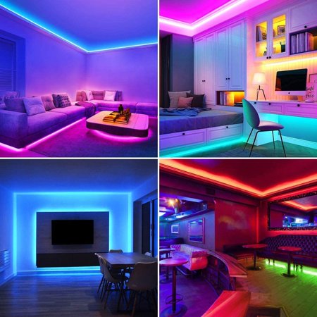 RGB LED Strip Lights: Music Sync & App-Controlled Ambiance