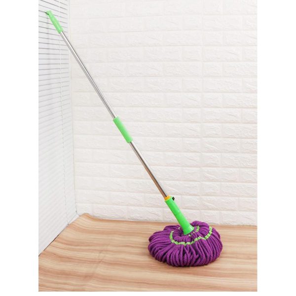 360° Extendable Twist Mop: Fine Fiber & Self-Twisting Design