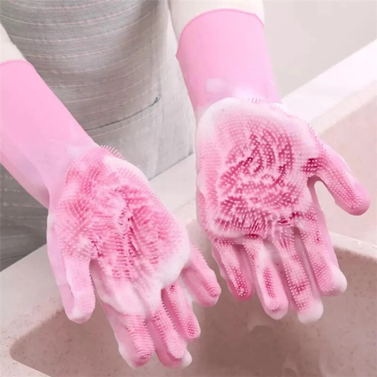 Silicone Scrub Gloves: Effortless Cleaning with Free Shipping