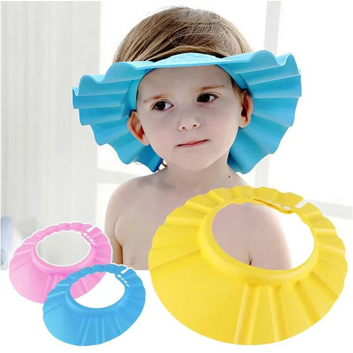 Waterproof Baby Shower Cap: Silicone Shampoo Shield & Eye Protection